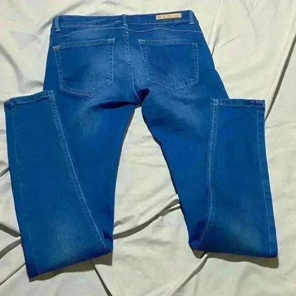 Zara Women's Jeans Trafaluc Demin MId Waist Skinny Stretch Cobalt Blue Size 4 - Picture 2 of 7